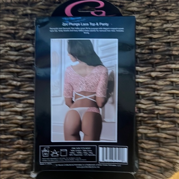 Dreamgirl Sweet Pink Lace Lingerie Set - Picture 2 of 2